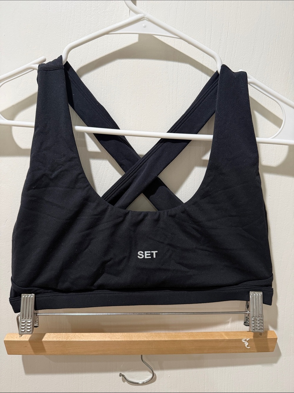 SET Active Black Cross-Back Sports Bra